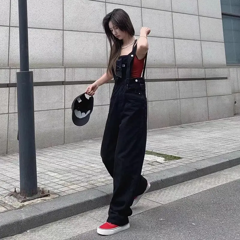 Korean Hitam New Style Jumpsuit Jeans Wanita  Kodoknya Premium 3