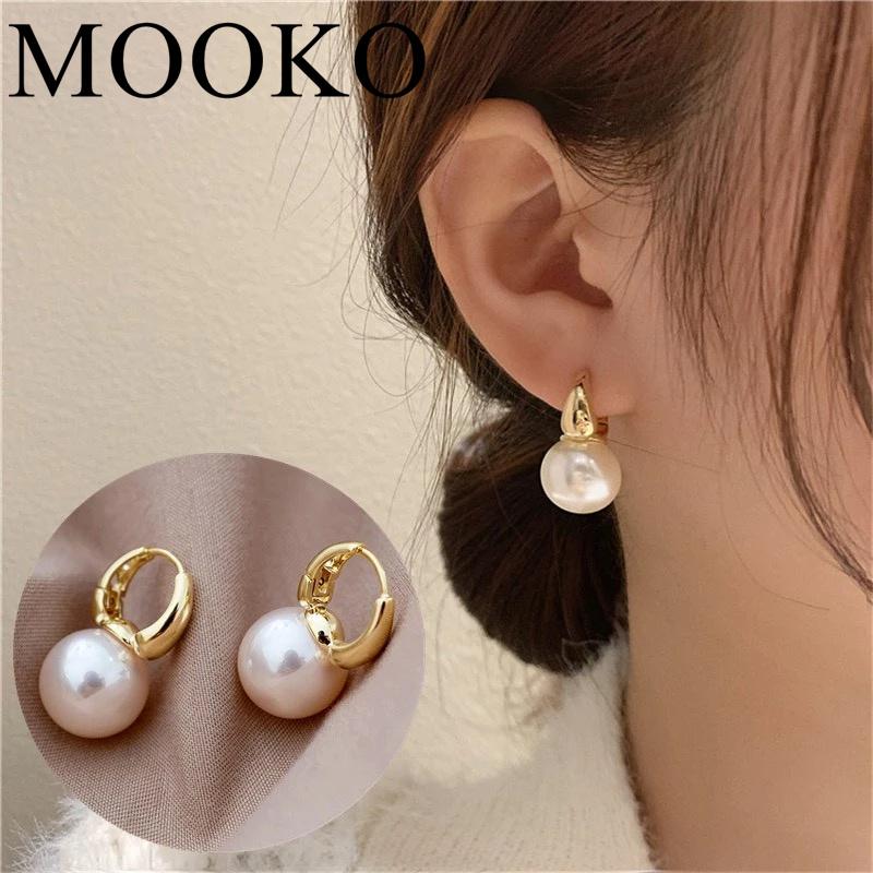 【MOOKO】Fashion Pearl Drop Earrings For Women Gold Color Wedding ...