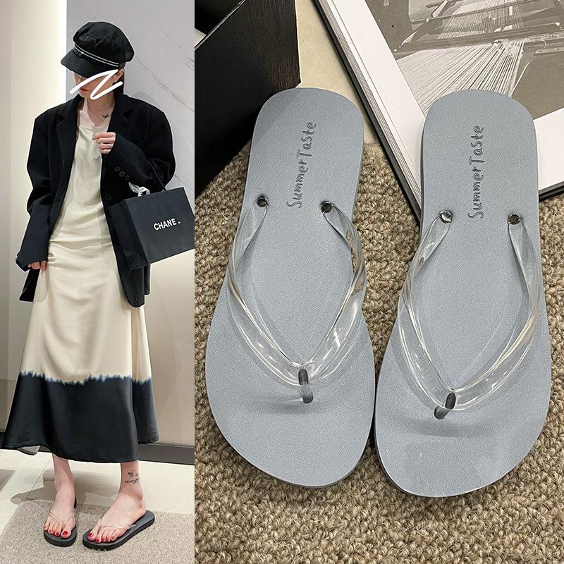 Dép Xỏ Ngón, Thiết Kế Đơn Giản, Chất Lượng Cao, Dép Nữ Mùa Hè Ngoài Trời, Chất Liệu Ván Ép, Dép Chống Trượt, Cao Cấp 1