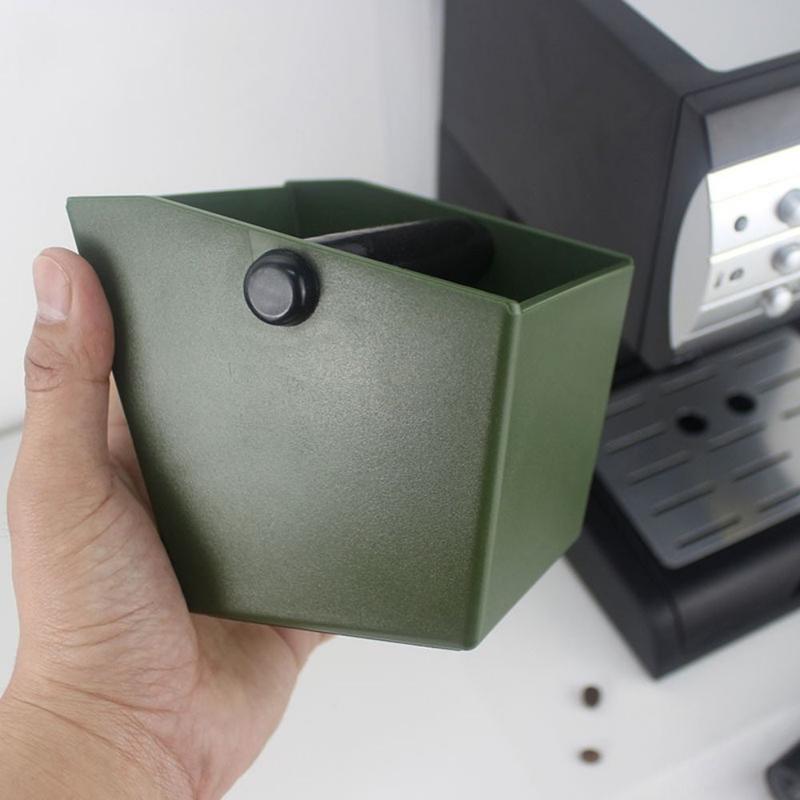 Anti Slip Coffee Grounds Bucket Semi-automatic Diagonal Mouth Espresso Dump Bin Removable Knock Bar Space Saving Coffee Waste Bar Home 7
