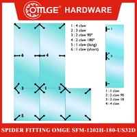 Gambar Spider Fitting/Klem Kaca Laba-laba OMGE SFM-1202H-180-US32D dari OmgeHardware Kota Administrasi Jakarta Utara 3 Tokopedia