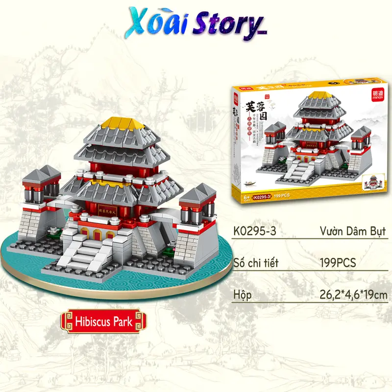 Đồ chơi lắp ráp mô hình các ngôi đền, kiến trúc cổ đại nổi tiếng +190 chi tiết/bộ MINGDI-K0295 Tháo Lắp Toy Xếp Hình Bộ Lắp Ráp 5