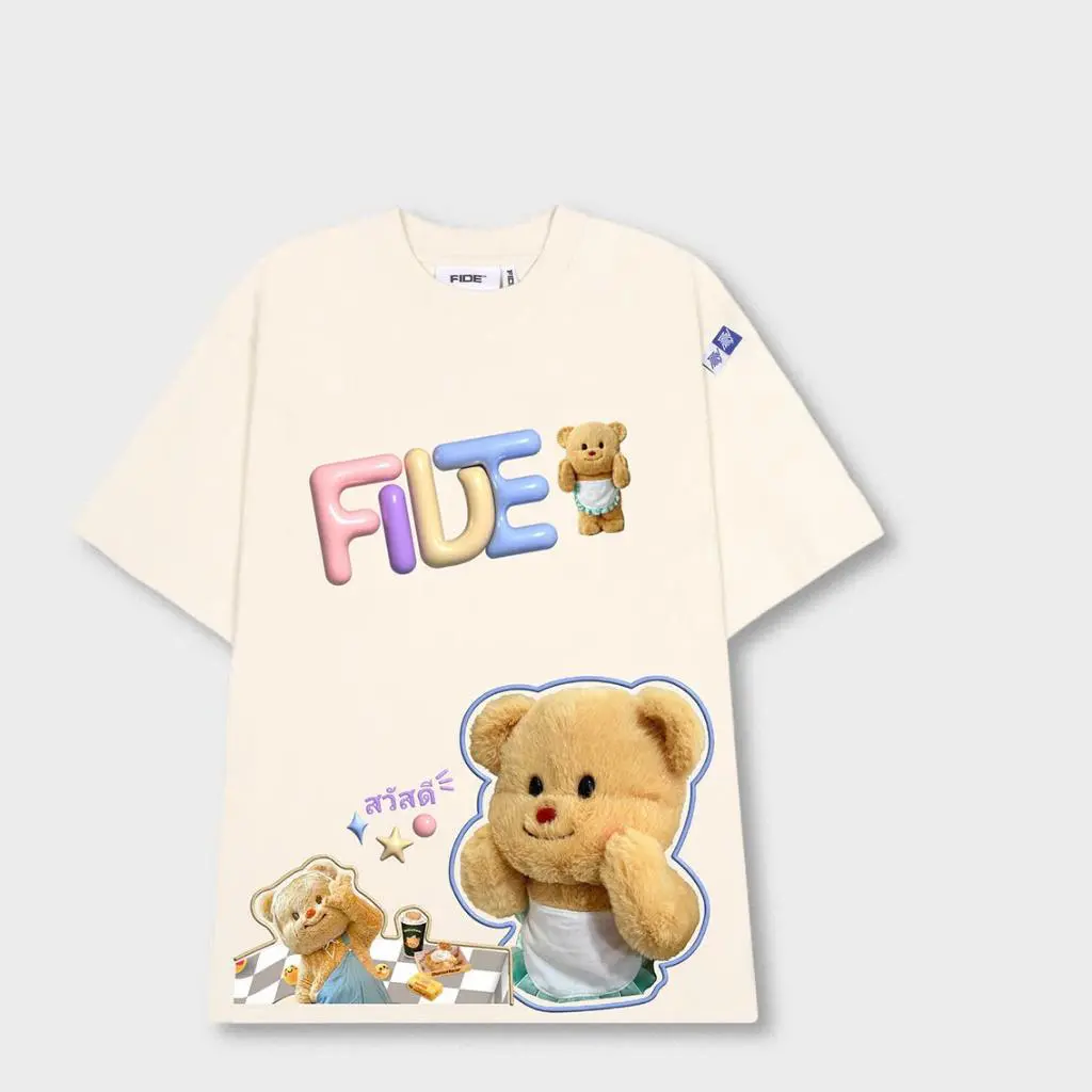 Áo thun FIDE TEDDY phông unisex form rộng local brand nam nữ cổ tròn  AT92