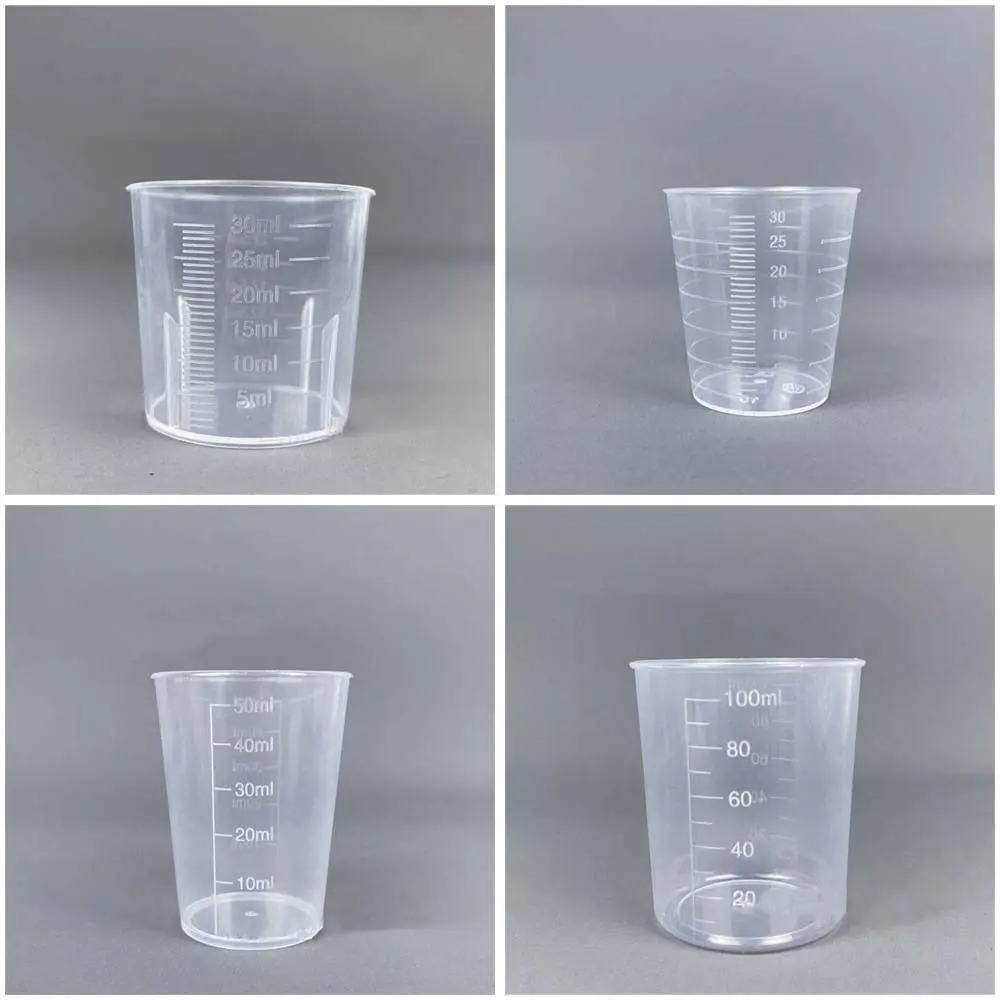 Liquid Container Clear Graduated Measuring Cup Mini Scale Laboratory Beaker Graduated Plastic Measuring Jugs Kitchen Baking