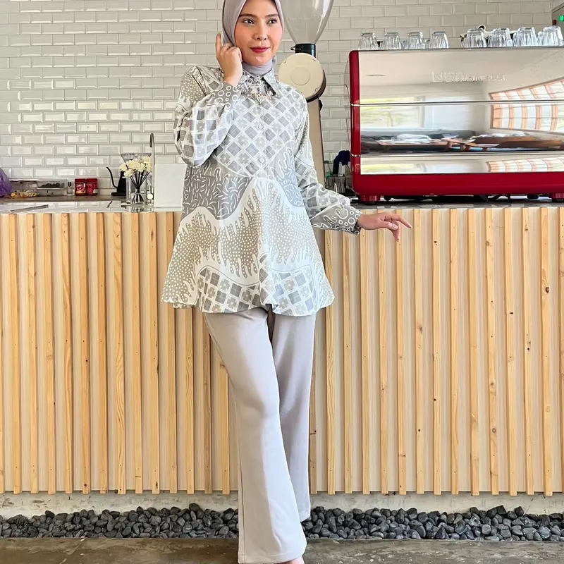 BATIK RAVINDRA Blouse Batik Karina Katun Wanita 4