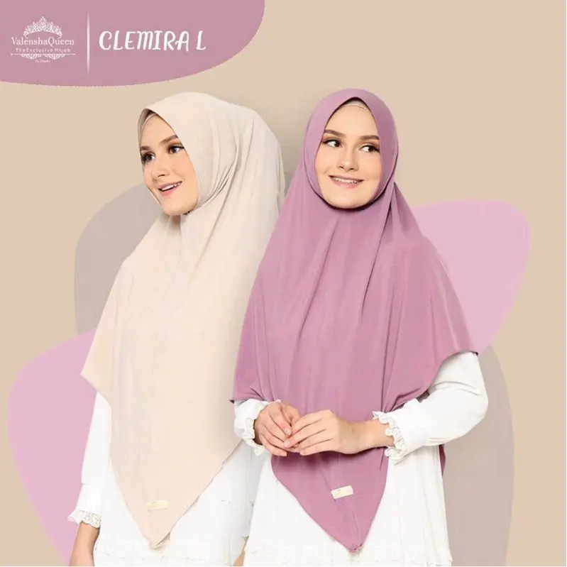 Khimar Clemira size L Ori Valenshaqueen Bahan Jersey Super