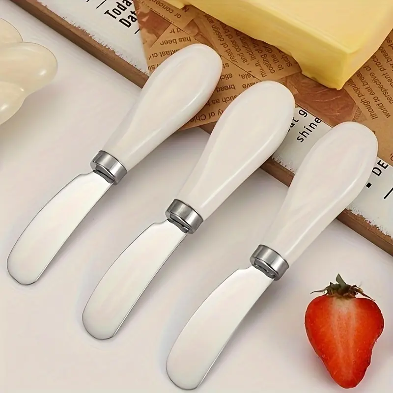 Elegant Ceramic Handle Bread Knife for Spreading Jam And Cream - Perfect for Toast And Pastries