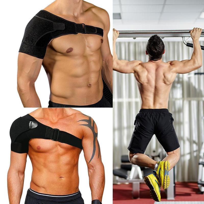 Product Introduction of Miếng đệm hỗ trợ và băng hỗ trợ một bên vai có thể điều chỉnh, cho phòng Tập Gym thể dục thể thao, bảo vệ lưng, thích hợp cho nam giới, V1W3, 1 cái 26