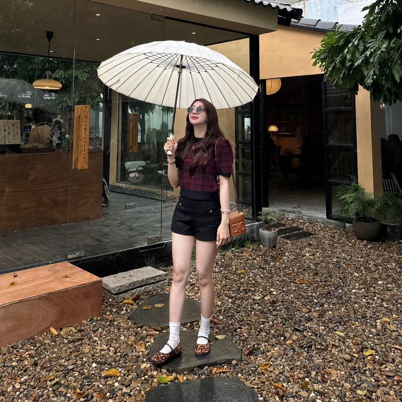 (ẢNH OLDSCHOOL) Quần SHORT DẠ TWEED form ôm túi vuông Q1528 3