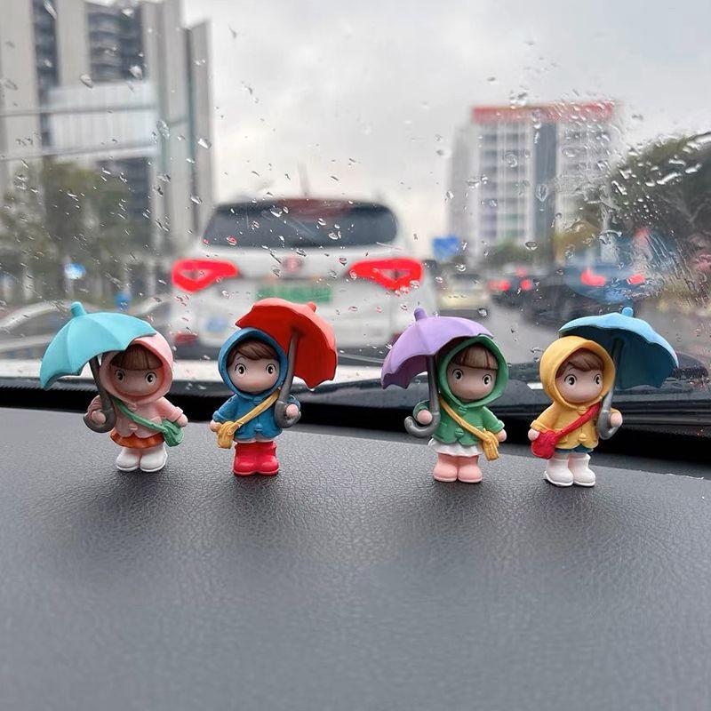 ตกแต่งภายในรถยนต์, คู่ร่มน่ารัก, แอ็คชั่นฟิกเกอร์, เครื่องประดับกระจกมองหลังอัตโนมัติ, แผงหน้าปัด, สำหรับอุปกรณ์เสริมในรถยนต์ 1