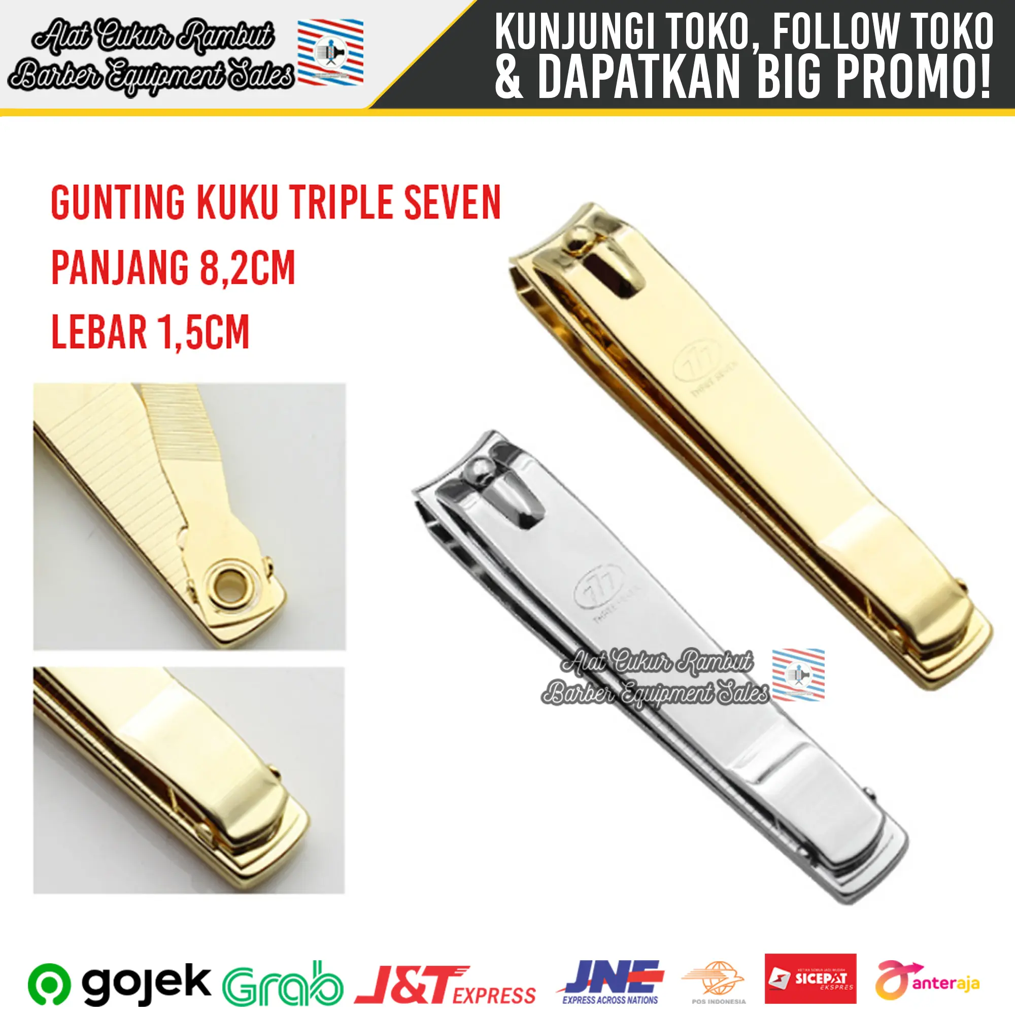 Gunting Kuku 777 Original Made in Korea Ukuran Besar Silver Steel