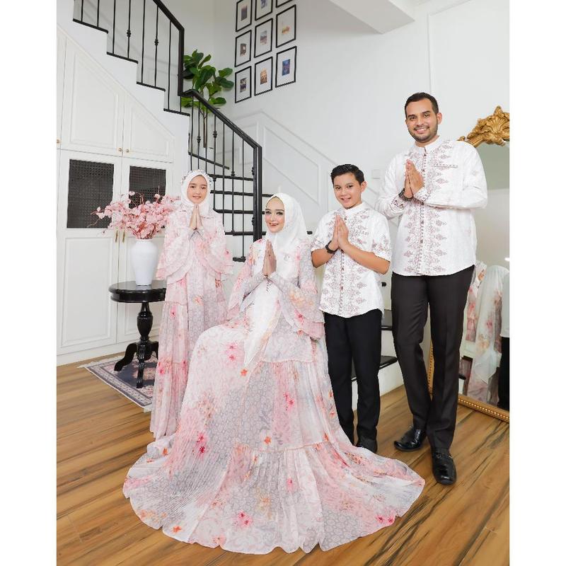 Sarimbit Keluarga PERMATA RAYA by Eldeena Syari - Couple Family Lebaran REALPIC terbaru Muslim Gamis Baju Pasangan Wanita Dress 9