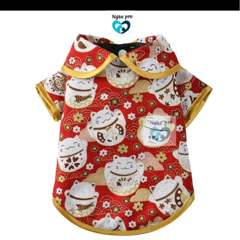 Áo Váy tết chó mèo đi chơi lễ hội, Quần áo thời trang cho thú cưng trình diễn catwalk 7