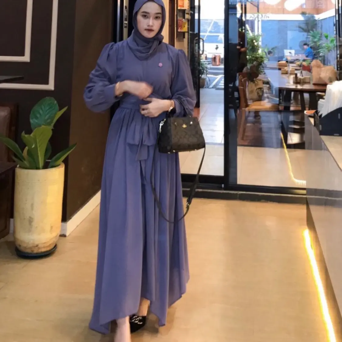 MALIKA DRESS cruty full furing Fit Muslim