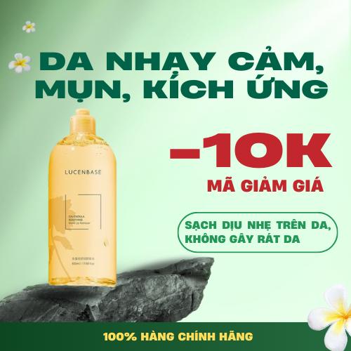 Nước tẩy trang hoa cúc Lucenbase dành cho da nhạy cảm, da mụn, kích ứng, làm sạch nhẹ nhàng, không gây khô dát da 500ml