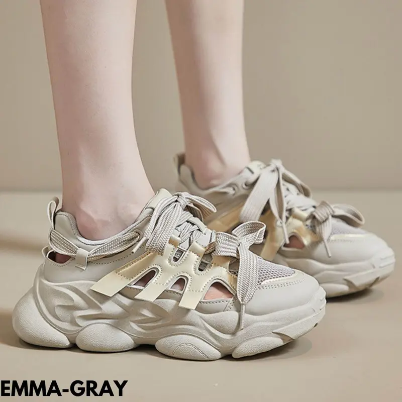 FINDME 36-40 Emma Sepatu Sneakers Wanita Fashion Spring Classic Bahan Pu 3