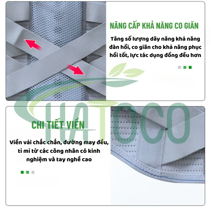 Đai Lưng Cột Sống Thoát Vị Đĩa Đệm Hatoco Chống Đau Lưng, Thoái Hóa Cột Sống, Đau Thần Kinh Tọa 3