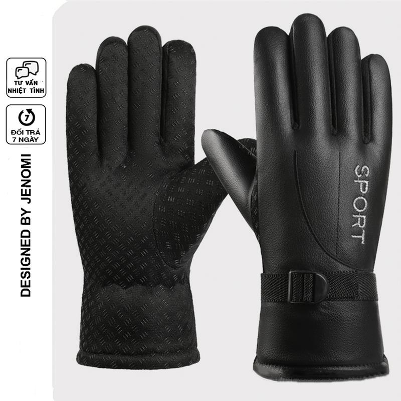Găng tay da nam nữ mùa đông, bao tay nam nữ lái xe đi phượt chống lạnh thời trang cao cấp GT03