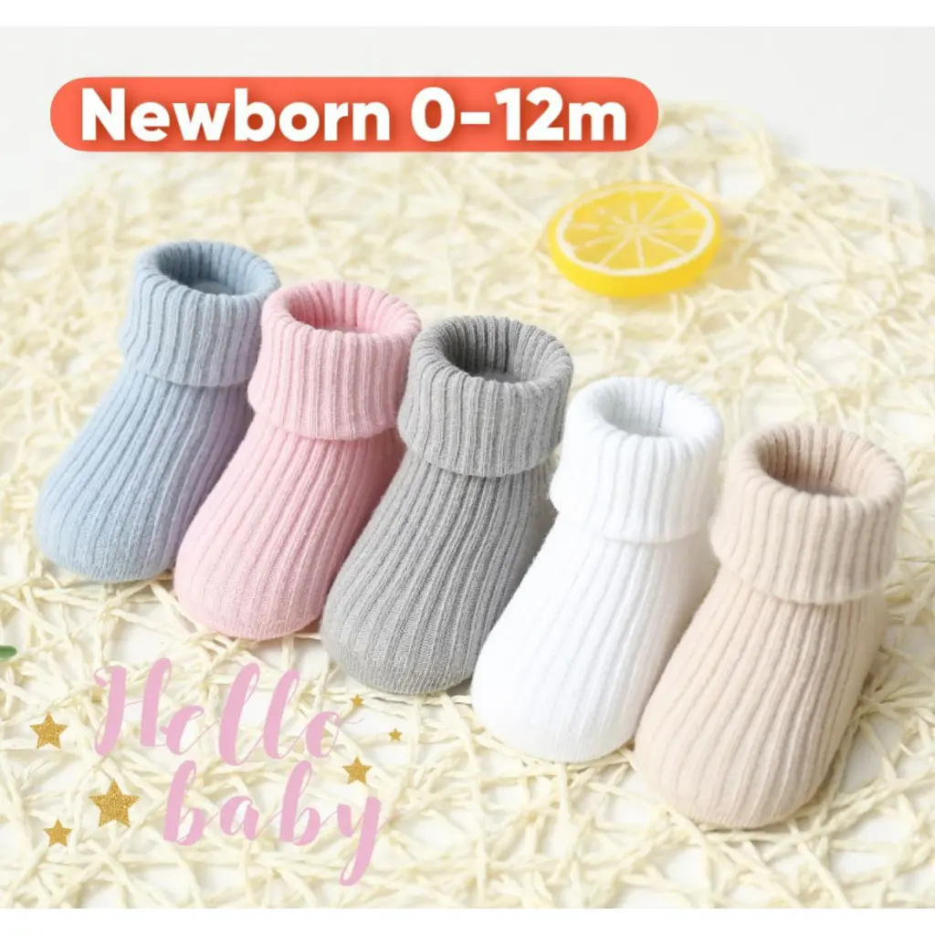 Premium Baby Socks Newborn Socks Soft Cotton Baby Boy Girl Stokin Sarung Kaki Bayi Stokings Kids socks Clothing