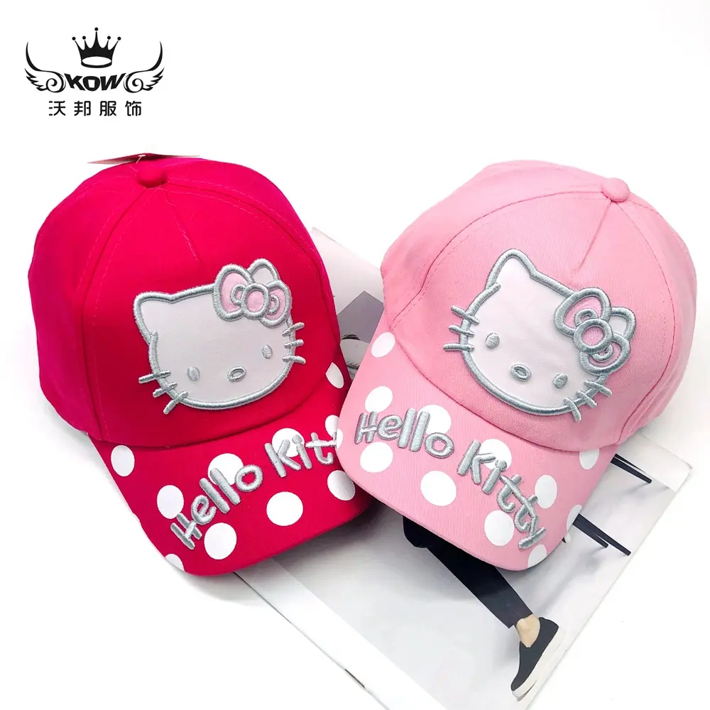 Spring and Autumn Children's Hat Cute Kitty Cat Baseball Cap Korean Girls Cartoon Kitten Children's Peaked Cap