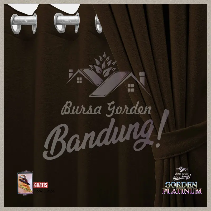 Gorden Jendela Blackout 12 Smokring Tirai Pintu Ruang Tamu T 200 cm Gordyn Kamar Aesthetic Jendela Pendek Platinum 8