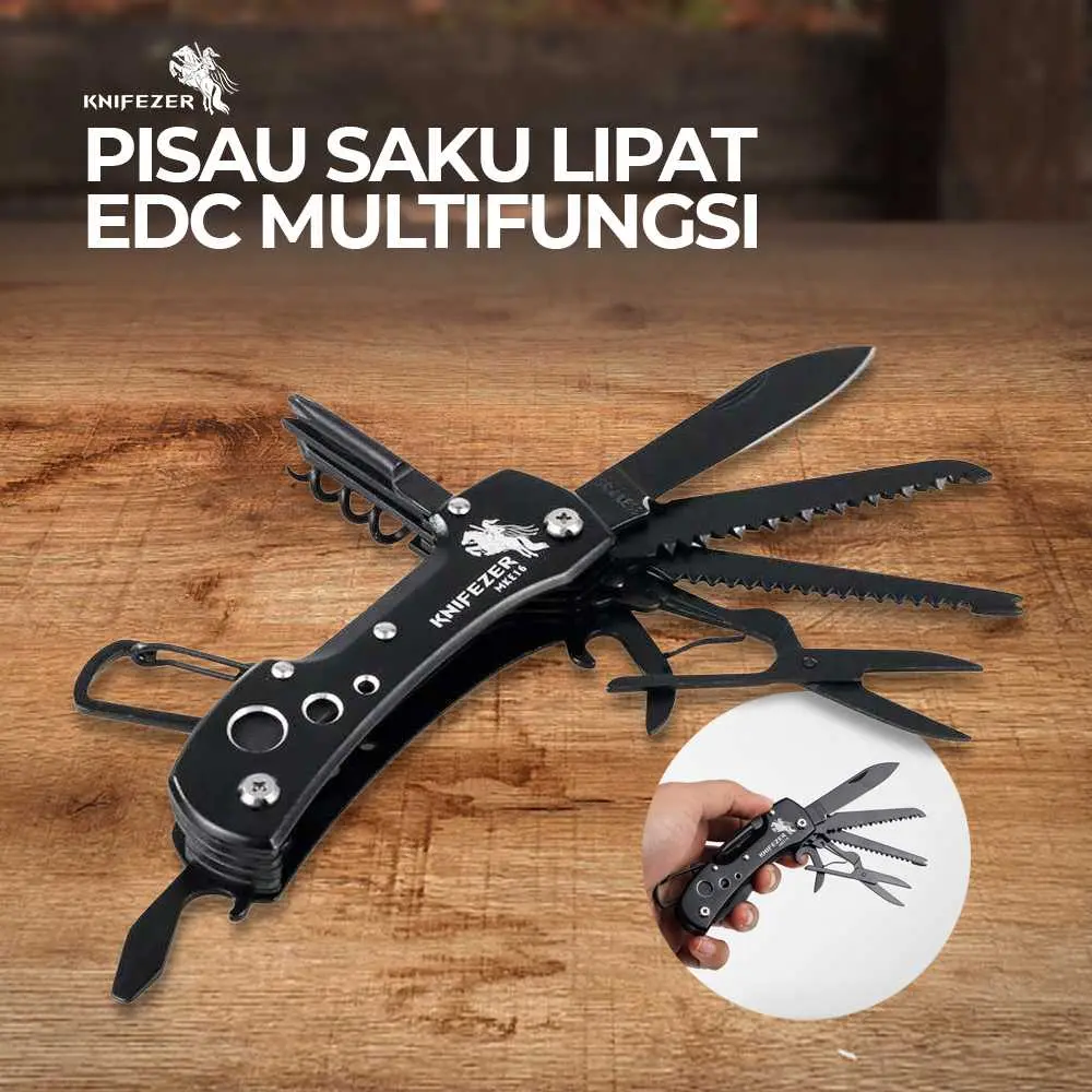 Pisau Swiss Army Pocket Knife EDC Multifungsi - MKE16 OTS
