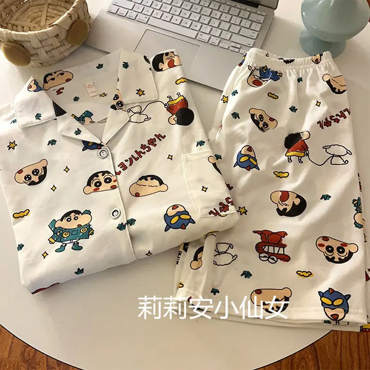 Bộ Đồ Ngủ Xiaoxin Bút Chì Màu Nữ Mùa Hè, Hàng Mới Về, Thiết Kế Hoạt Hình Ngọt Ngào Và Dễ Thương, Thích Hợp Cho Sinh Viên Ký Túc Xá, Có Thể Mặc Ngoài Trời, Bộ Đồ Mặc Ở Nhà Mùa Hè