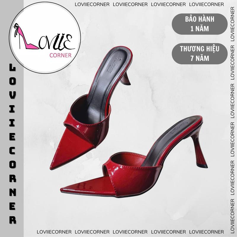 LOVIIECORNER - GUỐC CAO GÓT MŨI NHỌN QUAI NGANG BẦU DA MỀM VIỀN CHỈ - GUỐC NỮ PHONG CÁCH THỜI TRANG ĐỀM TRẦN BÔNG 2 LỚP GÓT DẸP 7 PHÂN - D241228 DéP  Shoes