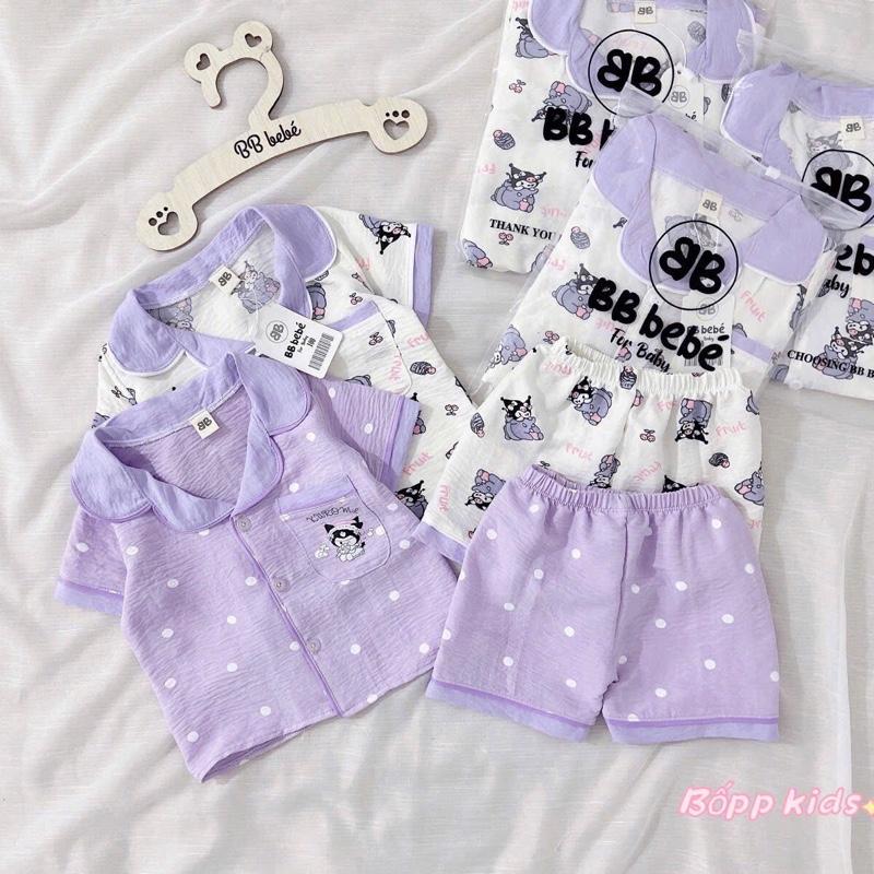 Combo 2 bộ pijama mặc hết siêu mát cho bé gái hình Kuromi 5