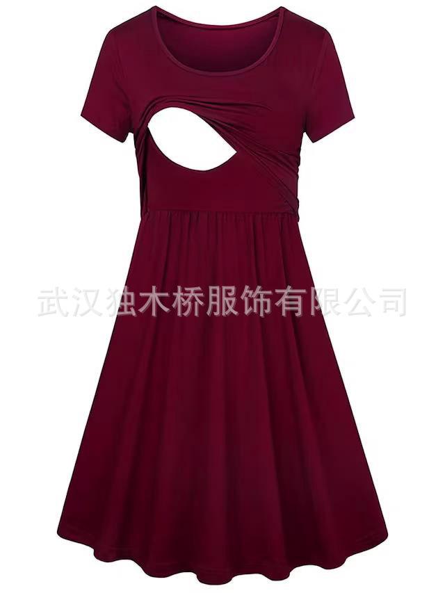 Product Introduction of Trendy Maternity Dresses for Spring/Summer 2025 Stylish Nursing Dresses for New Moms Comfortable and Fashionable maternity hospital sleepwear preggy  outfits breastfeeding  dress maternity  dress  plus  size damit  pang  binyag  ni  mommy 4