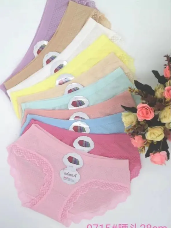 Combo 10 Quần Lót Nữ (0715) Chất Thun Lạnh Phối Viền Ren Mát Êm Dịu (Size 40-55 Kg) Nhung Women 1