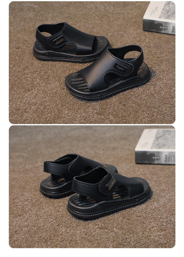 Product Introduction of Children's Sandals Boys 2023 New Summer Boys Children Soft Bottom Baby Non-Slip Open Toe Beach Shoes Online 9