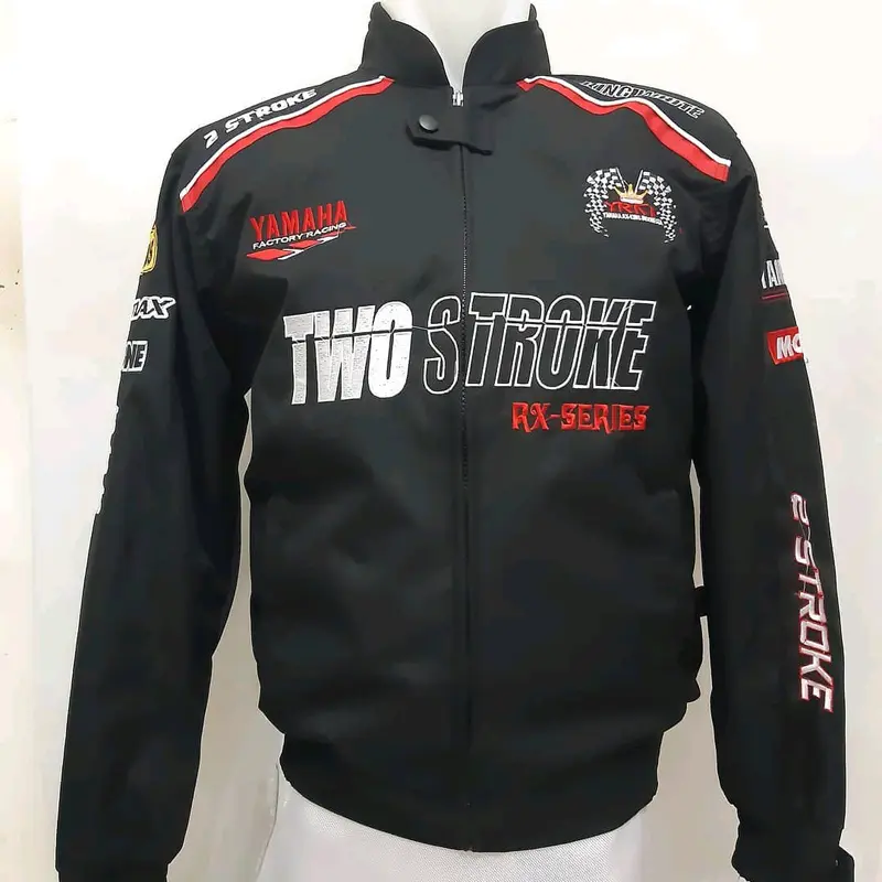 Jaket two stroke rx series  brutall original voll 1 , jaketbrutall jaket rxking  jaket touring Hitam Santai Santai Santai anti 5