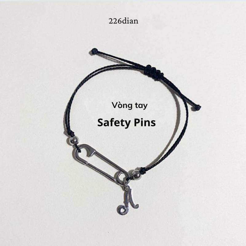 226dian Vòng tay waterproof safety pin chữ cái đầu tên 2
