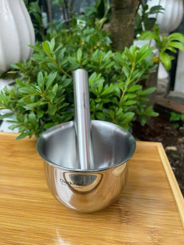 Bộ cối chày gia vị Chockmen chất liệu inox nguyên khối 304 không gỉ đa năng [CKM202] 3
