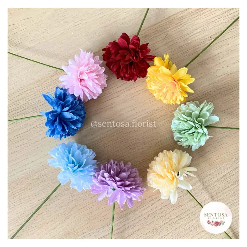 BUNGA ROSE DANDELION 1 TANGKAI/BUNGA DANDELION PALSU/BUNGA ROSE DANDELION SINGLE PREMIUM ARTIFICIAL DEKORASI 2