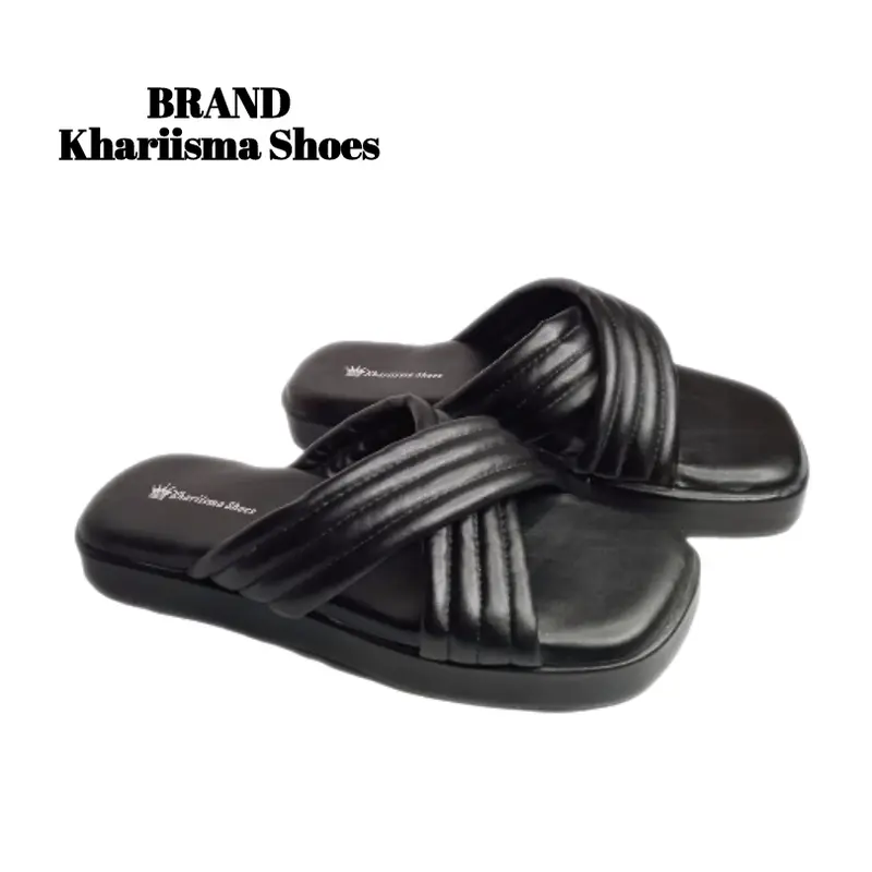 Sandal Korea Tali Silang | Sendal Slip-on | Sandal Wanita Inport Kekinian_Khariisma 0