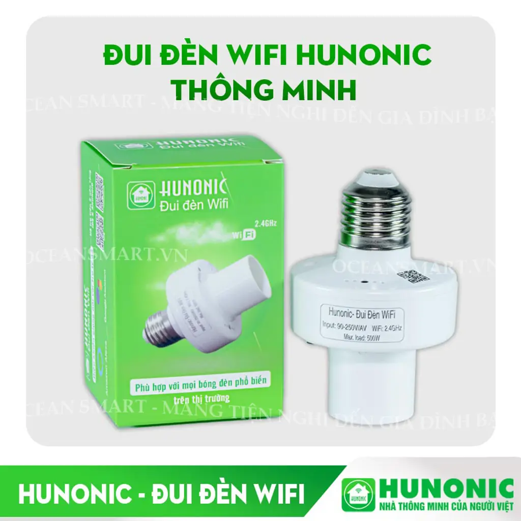 Đui Đèn Thông Minh Wifi Hunonic - HNSPWF