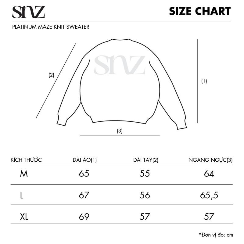 Áo Sweater Boxy Len SNAZZY PLATINUM MAZE KNIT 2