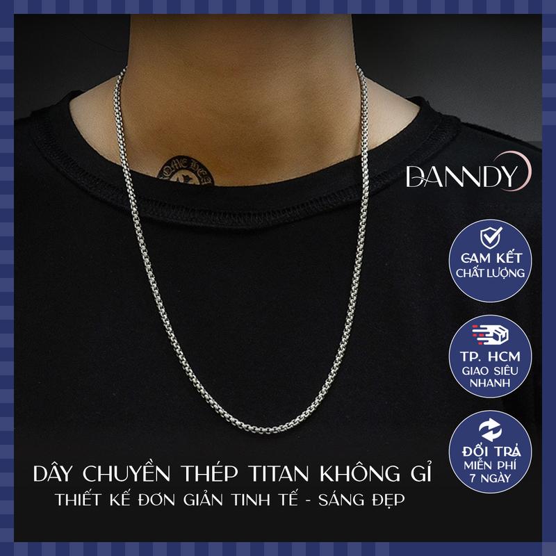 Dây Chuyền Titan Nam Nữ Không Gỉ. Sợi Dây Chuyền. Vòng Cổ Không Gỉ Trơn | Dandy Trang Sức Women