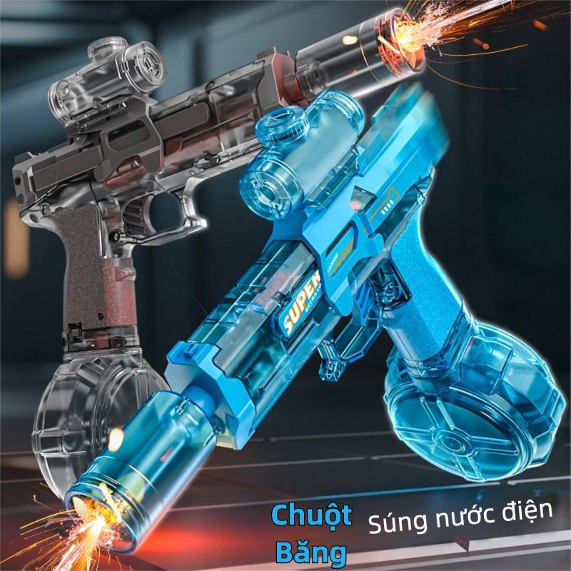 Súng nước điện tử bắn liên tục Quang Hỏa Băng Thử|Có thể sạc lại|Áp lực mạnh bắn xa|Dung tích lớn pin lâu dài|Đồ chơi súng nước cho bé|Chơi nước mát mẻ ngoài trời mùa hè|Tương tác gia đình|Phù hợp bé trai bé gái