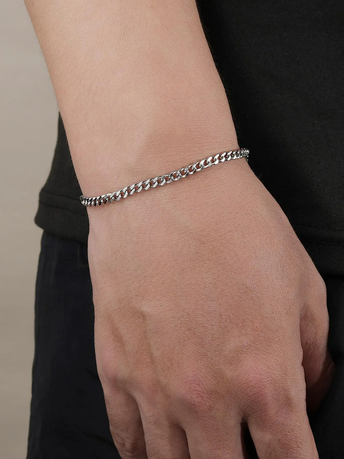 Unisex Street Style Minimalist Chain Bracelet, Hip Hop Trendy Chunky Chain Design Bracelet, Fashionable Exquisite Jewelry As Gift for Women & Men, Valentine's Day, Gift