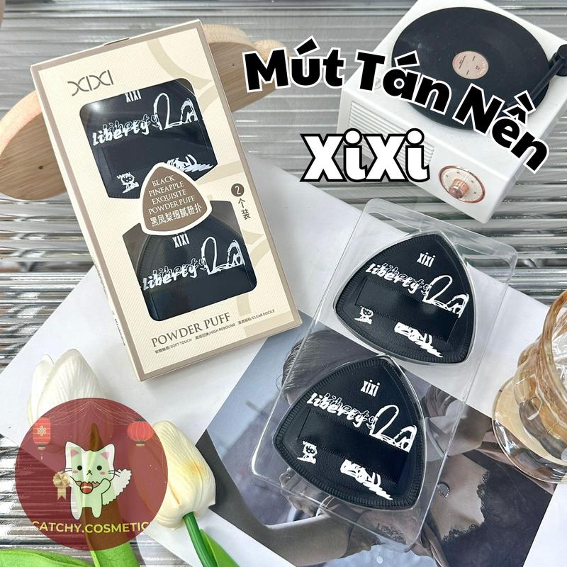   XIXI  Set 2 Bông Mút XIXI Trang Điểm Tam Giác Đen Black Pineapple Powder Puff  GJ-66  