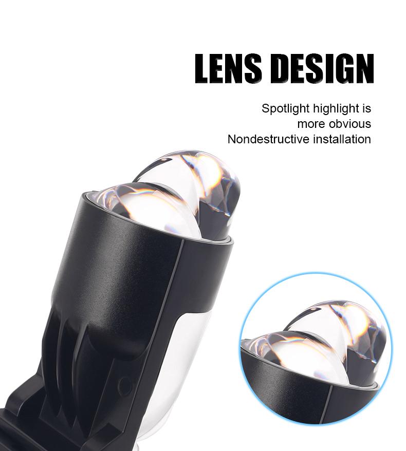Product Introduction of H4 Bi LED Lenses Projector Headlight 6000K Dual Projector Lens Auto Bulbs 160W High Low Beam Car Motorcycle lamps With Turbo Fan 13