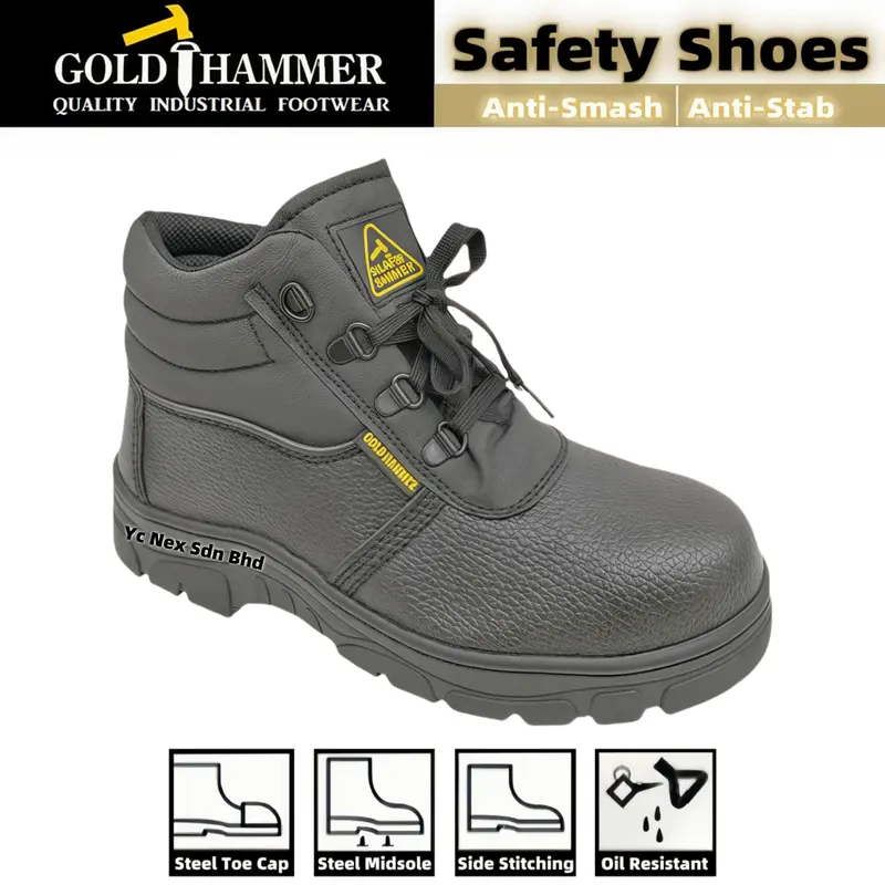 Hammer King's 13001 Low Cut Slip On Genuine Leather Safety Shoes