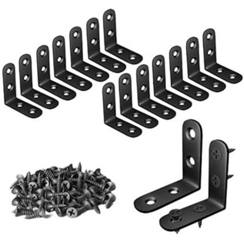 Product Introduction of L Shaped Corner Bracket with Screws, 90° Right Angle Bracket Fastener, Suitable for Wood, Shelf, Furniture, Window, Cabinet 0