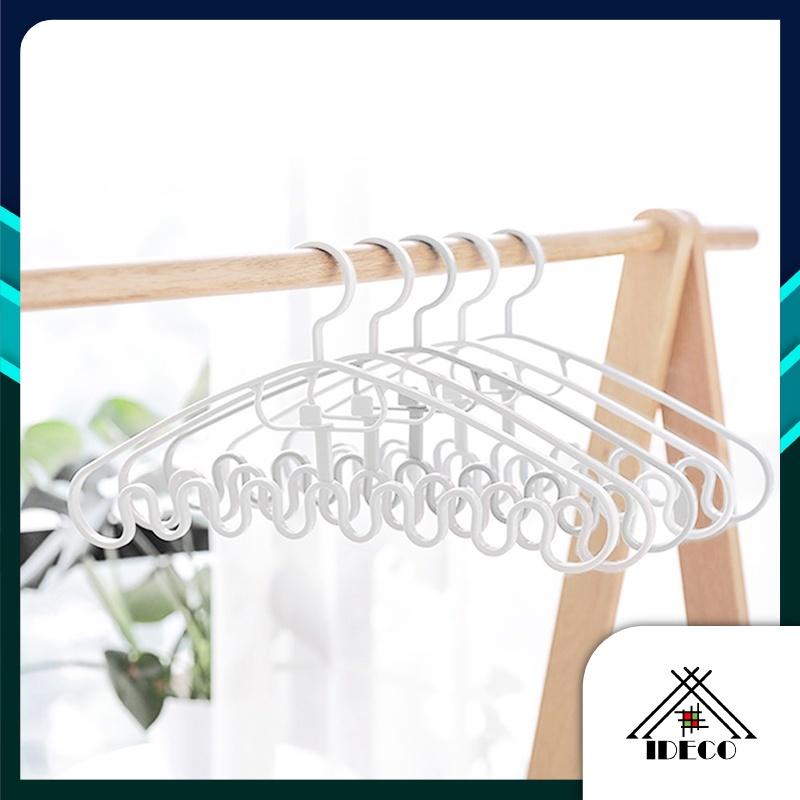 iDECO Wave Hanger Non-Slip Hanger Tie Rack Clothes Hanger Clothes ...