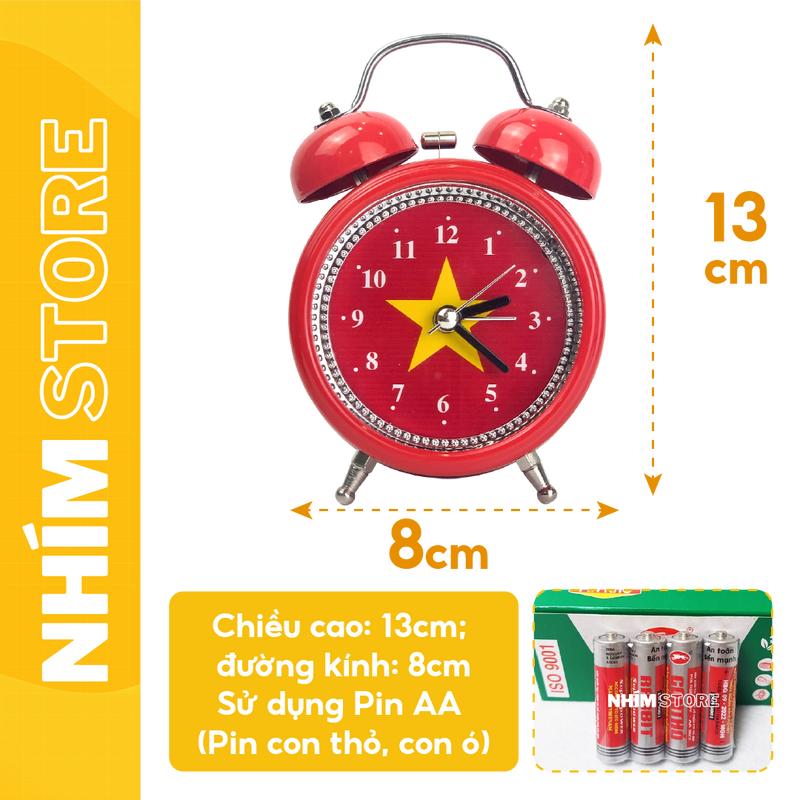 Product Introduction of Đồng Hồ Báo Thức Chuông To, Đồng Hồ Báo Thức Cờ Việt Nam Hai Quả Chuông Cổ Điển Bằng Sắt Nhím Store Chuông Kêu To Giá Rẻ 5