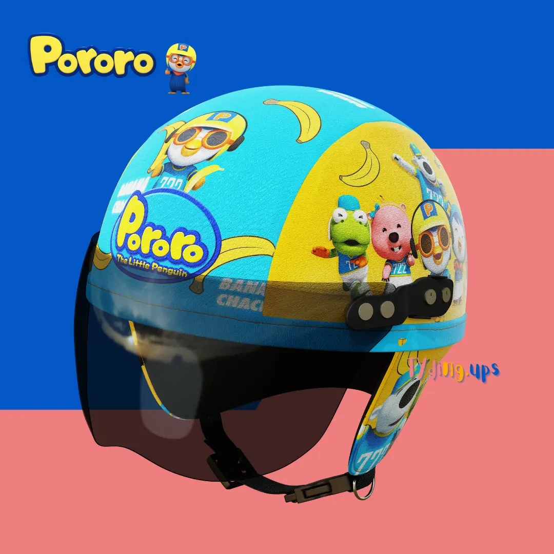 Helm Retro Chips Anak karakter Pororo