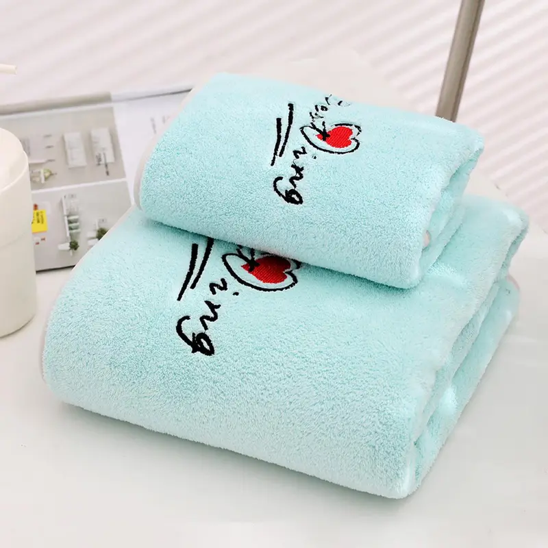 Soft Comfortable Hand Towel, 1 Count Coral Fleece Cozy Bath Towel, Water Absorption Shower Towel for Home Bathroom Washroom, Bathroom Accessories, Home Essentials 0